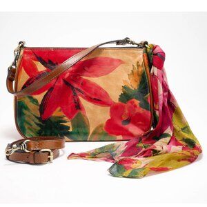 Patricia Nash Ikaria Leather Shoulder Bag with Crossbody Strap  0400